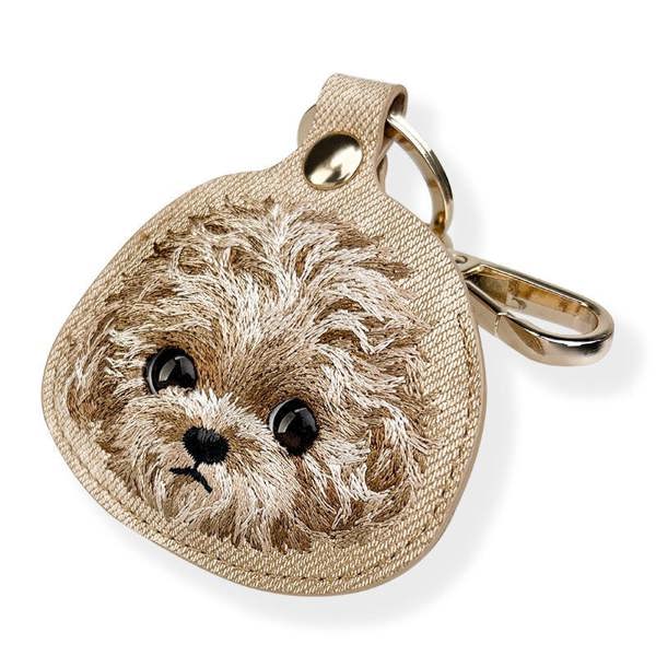 Nimmy Friends Nimmy Big Eye Cute Pet Teddy Airtag Keychain Brown - N-XDY-YSK-014
