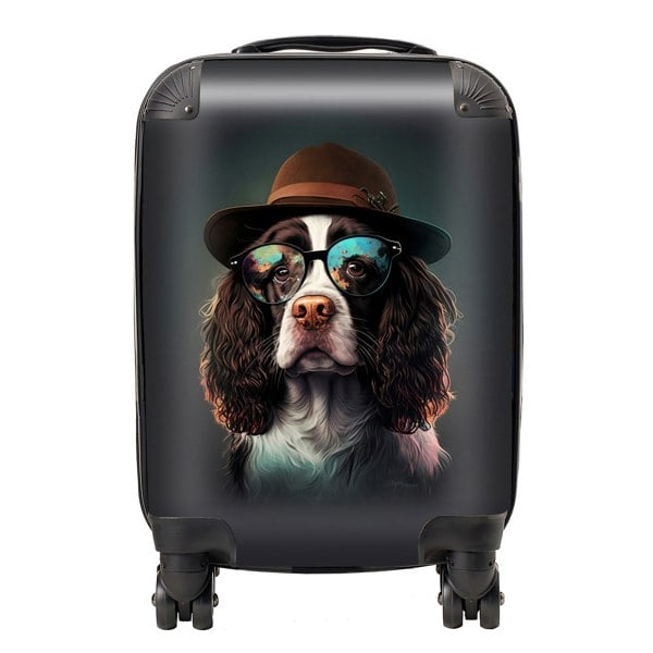 Warren Reed Springer Spaniel Dog Splashart Suitcase