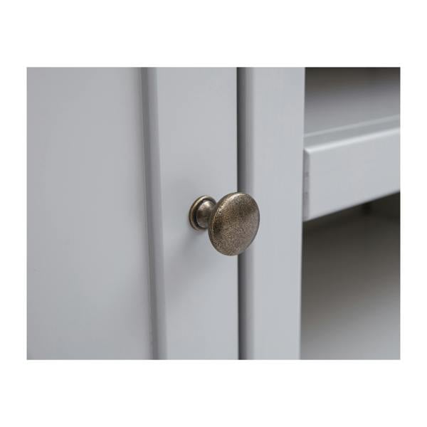Cabinet Bits Bomporto Light Grey 2 Door TV Cabinet Brass Knob