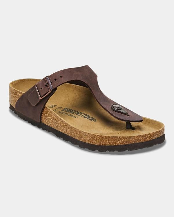 Birkenstock Gizeh Natural Oiled Leather Womens Sandals - Habana