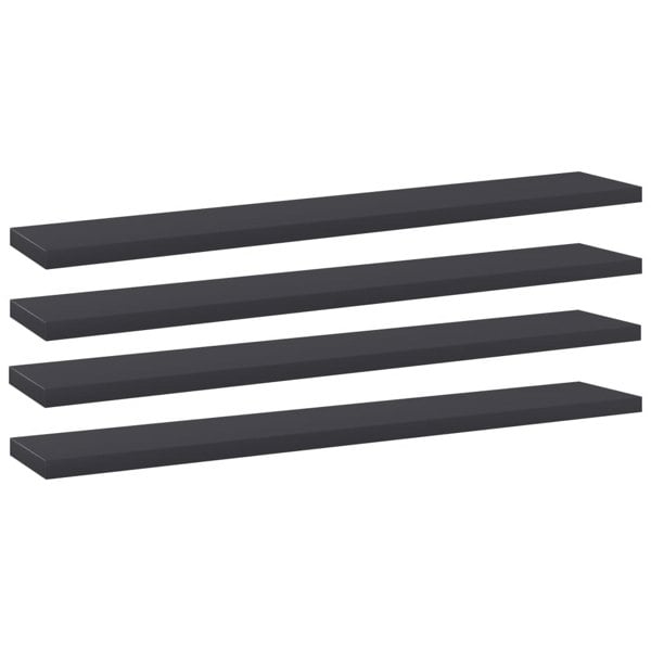 Berkfield Bookshelf Boards 4 pcs Grey 60x10x1.5 cm Engineered Wood