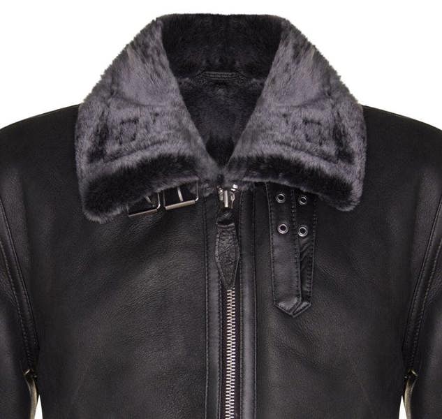 Infinity Leather Men's B3 Sheepskin Shearling Aviator Pilot Flying Jacket