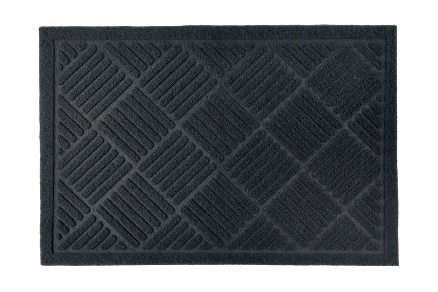 Emma Barclay Cross Hatch Black Door Mat