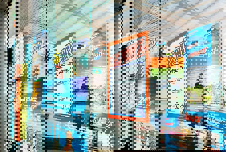 Durable DURAFRAME Self Adhesive Magnetic Signage Frame | 2 Pack | A4 Orange