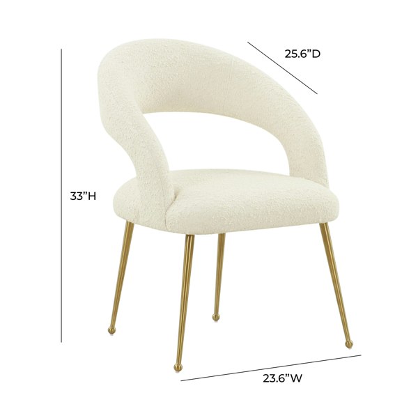 Furniture Edit Rocco Cream Boucle Dining Chair