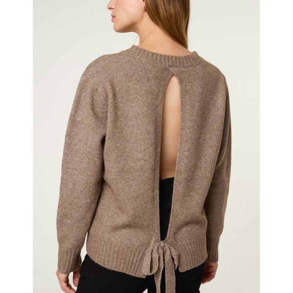 Blue Vanilla Jumper With Open Back Bow Tie