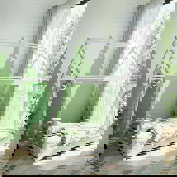 Kudlhome Jinsen Single House Bed, White