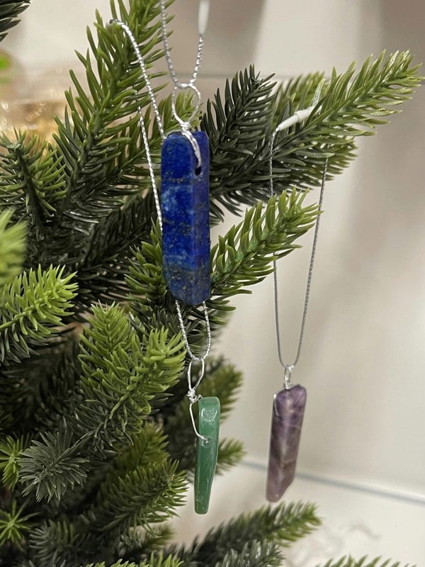SVNX Crystal Christmas Tree Hanging Ornaments - 20 Pcs