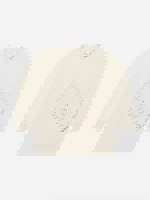 Fendi Kids Baguette Bag Sweatshirt in Beige