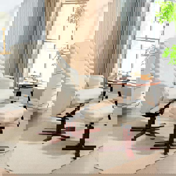 Accent Chair with Ottoman