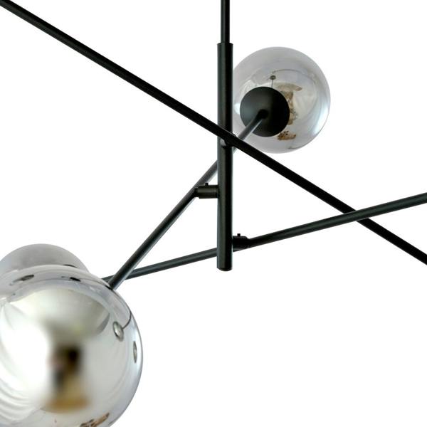 Emibig LINEAR Pendant lamp 6 x E14 Black with Graphite Shade