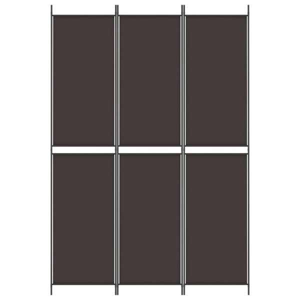 Berkfield 3-Panel Room Divider Brown 150x220 cm Fabric