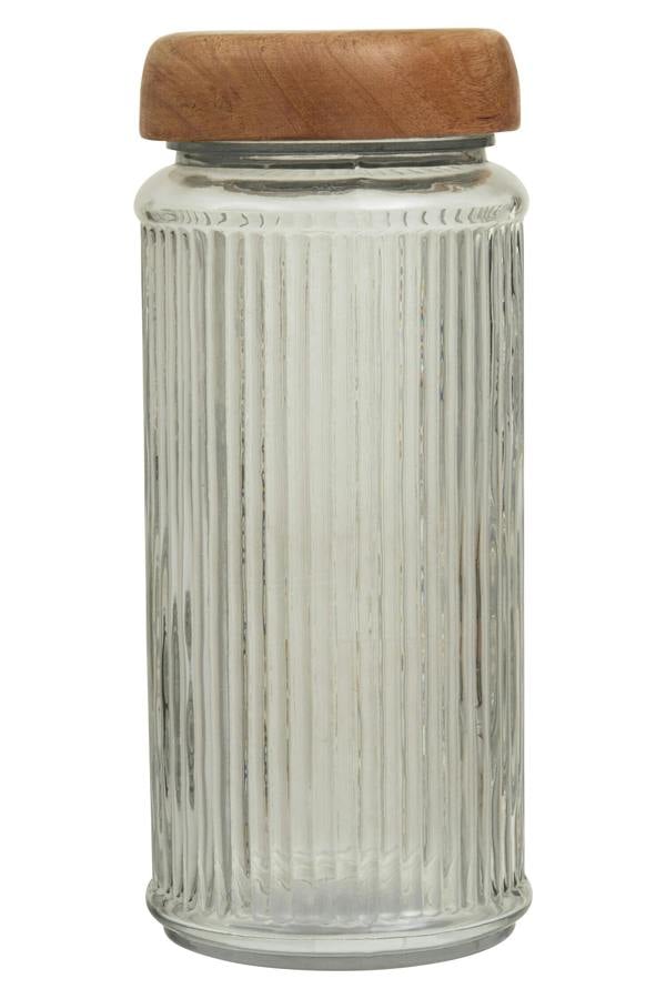 Garner Glass Storage Jar with Mango Wood Lid 2000ml