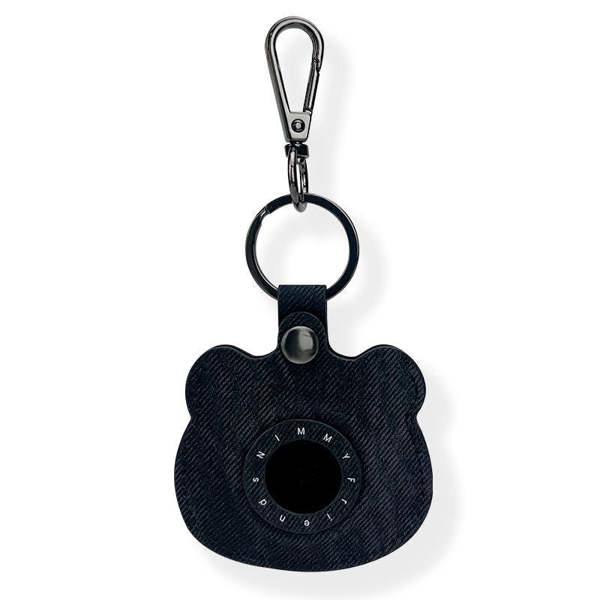 Nimmy Friends Nimmy Big Eye Cute Pet Travel Panda Face Airtag Keychain Black - N-XDY-YSK-06-A