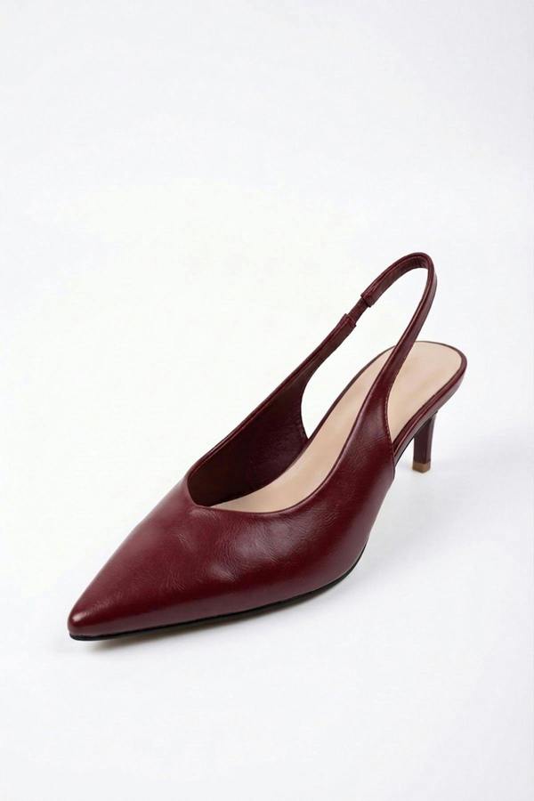 ikrush Cordelia Pointed Toe Slingback Kitten Heels