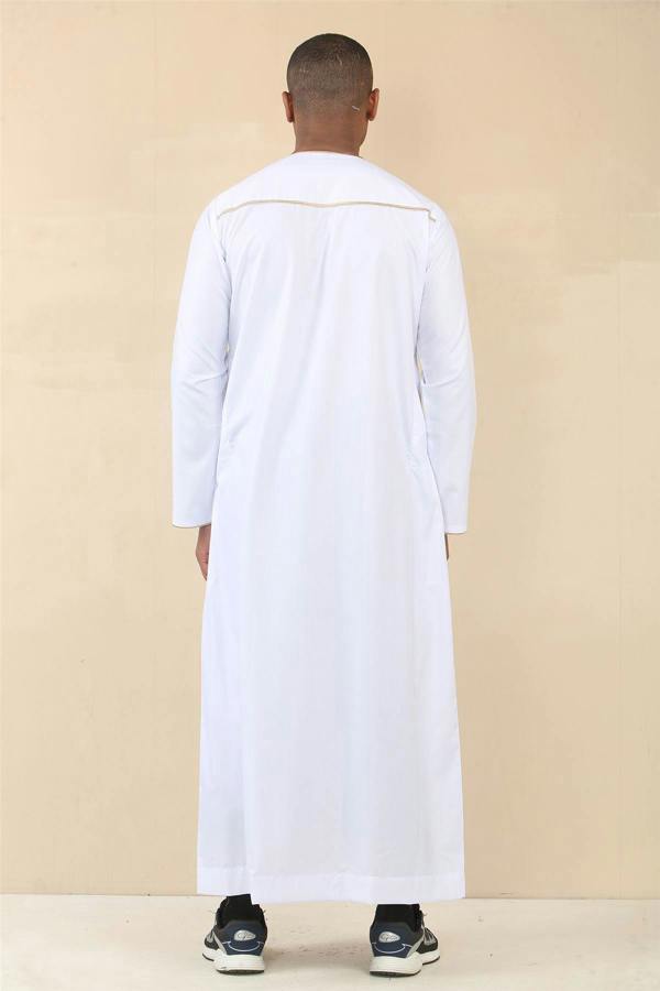 Infinity Leather Men's Omani Eid Thobe  Saudi Emirati Jubba Robe