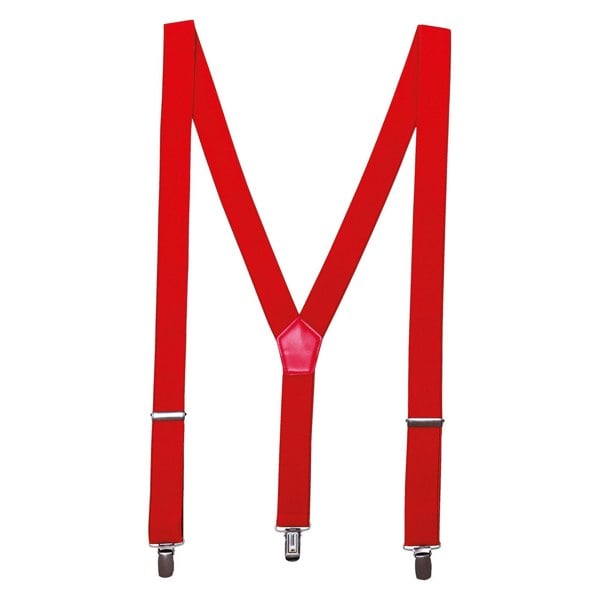 Premier Clip-On Trouser Braces - Red