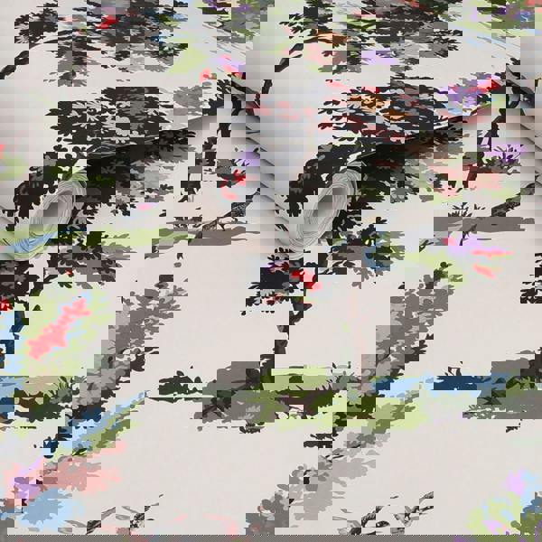 Joules Woodland Scene Wallpaper - Dawn Grey - 10m