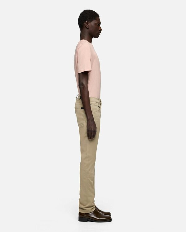 7 For All Mankind SLIMMY Mens Slim Fit Stretch Sateen Jeans - Shadow Beige