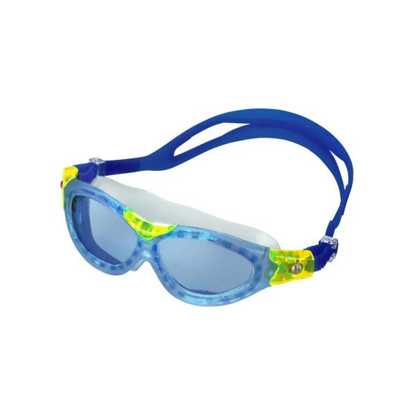 Aquafeel Endurance Pro II swim goggles in blue and yellow with clear lenses