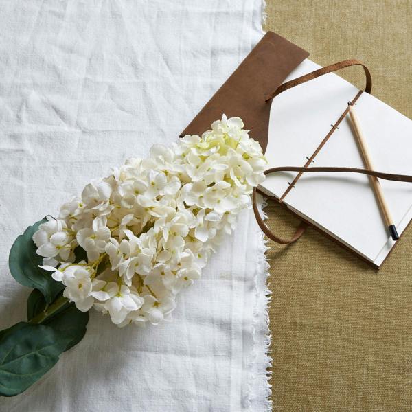 Wyld Haus Set of 3 Artificial Flowers White Spear Hydrangea Stems