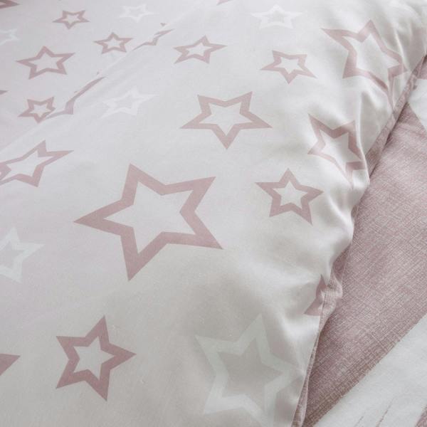 Smart Living Kids Duvet Cover and Pillowcase Set - Superstar - Blush Pink