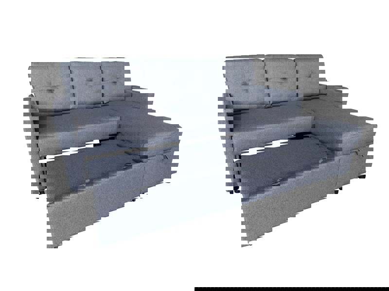 DS Living The Savona 3 Seater Storage Sofa in Grey or Silver