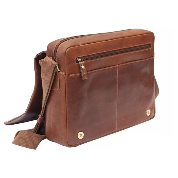 PRIMEHIDE Leather Messenger Bag - Tuscan