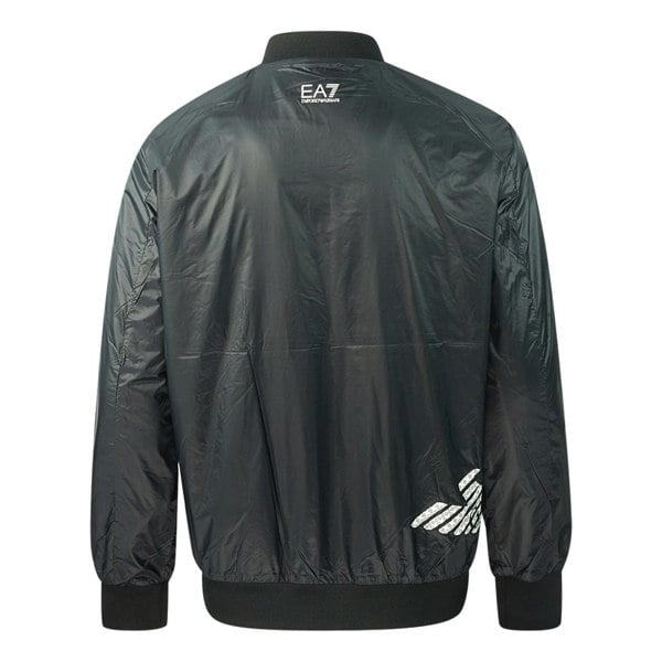 Ea7 Womens Brand Logo Bomber Jacket - Black