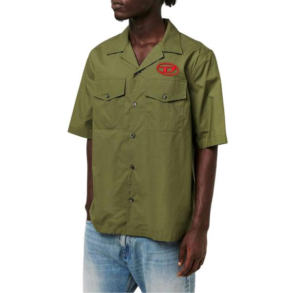 Diesel Mens Regular Short-Sleeved Shirt - Ivy Green - 