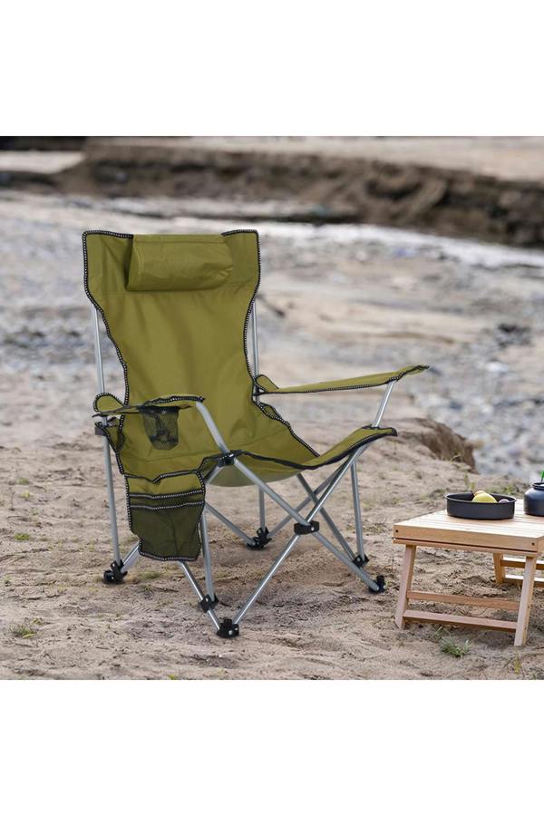 Foldable Reclining Camping Chair with Footrest