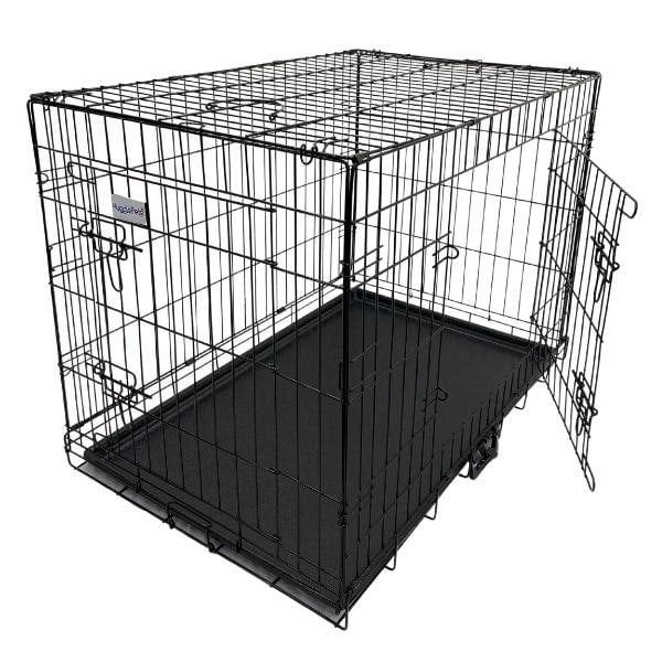 HugglePets Dog Cage with Plastic Tray