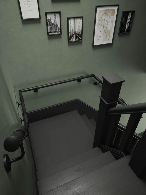 Handrails Direct Enville Charcoal Quarter Landing Handrail