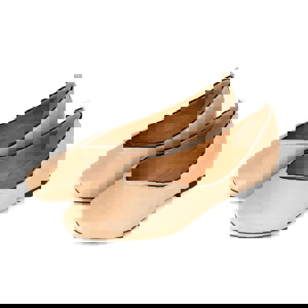 Embassy London Savoy - Cream - Women's Leather Ballet Pump