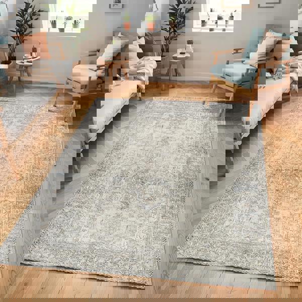 Livabliss Becki Owens Margot-Vintage Blue Pink Green Traditional Boho Rug