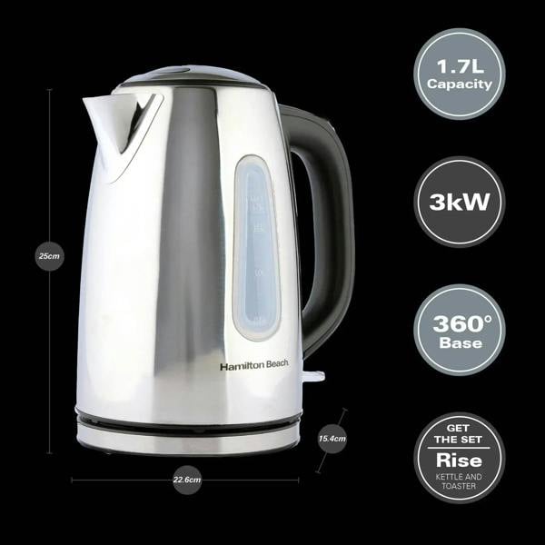 Hamilton Beach Rise Kettle, Toaster & Microwave Set - Polished - Hamilton Beach UK