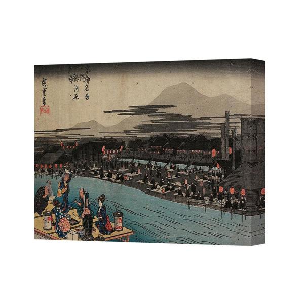 Benjamin Tate Design Japanese Ukiyoe River Festival Canvas Wall Art Print 4222