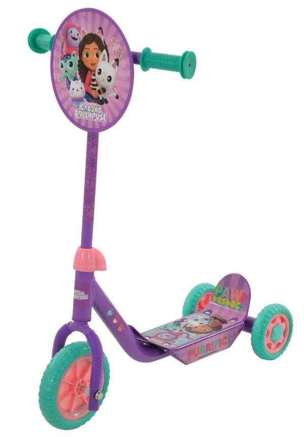 Gabby's Dollhouse Deluxe Kids Tri-Scooter - Purple
