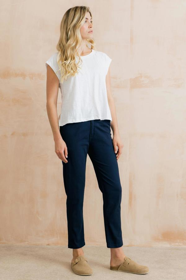 Lily & Me Breaker Stretch Twill Trousers Navy