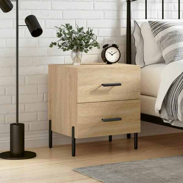 Berkfield Bedside Cabinet Sonoma Oak 40x35x47.5 cm Engineered Wood
