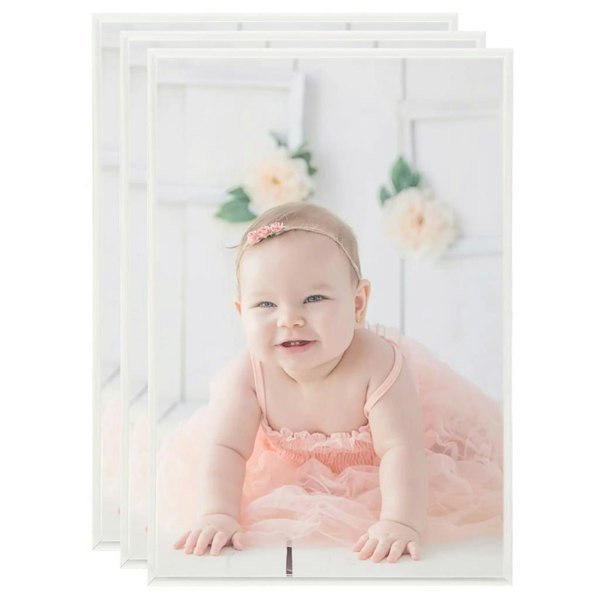 Berkfield Photo Frames Collage 3pcs for Table Silver 21x29.7cm MDF