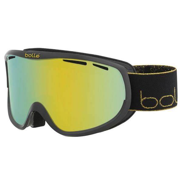 Bolle Ski Goggles Sierra BG113004 Shiny Black and Gold Sunshine