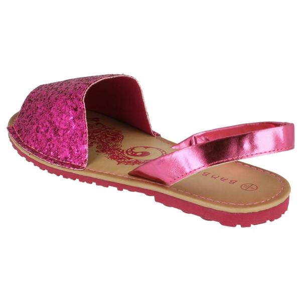 Spot On Ladies Spot On Flat Mule Slingback Sandals