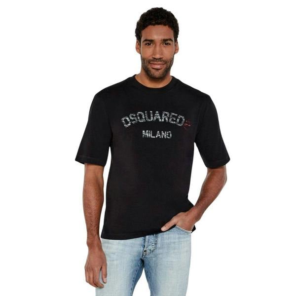 DSquared2 Mens Milano Logo T-Shirt - Black - 