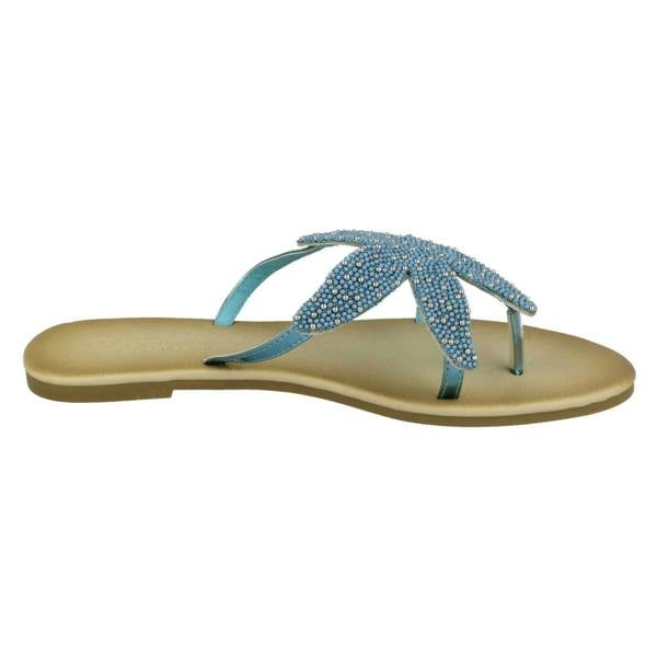 Savannah Ladies Savannah Beaded Starfish Toe Post Sandals