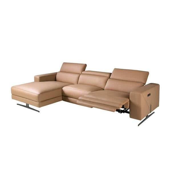Angel Cerdá Brown leather chaise longue recliner sofa 6287/6286