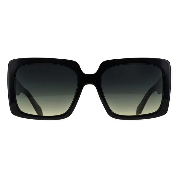 Quay Sunglasses Total Vibe 55796 Black Smoke Green Gradient