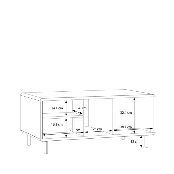 Furniture To Go Playly Coffee Table with Open Shelf and Door