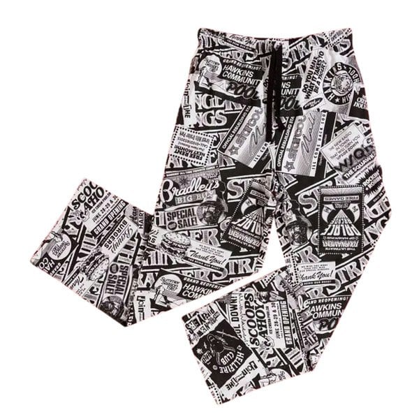 Stranger Things Unisex Adult Adverts Montage Lounge Pants - White