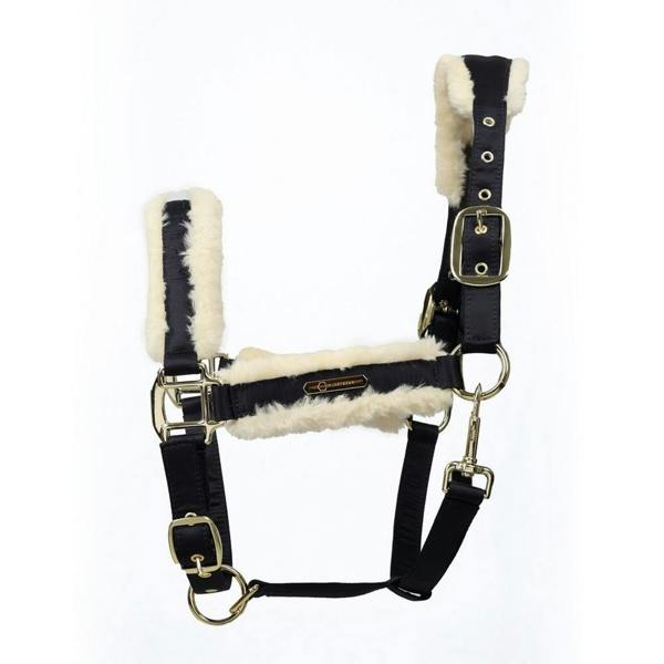 Coldstream Langlee Luxury Horse Headcollar and Leadrope - Navy - 